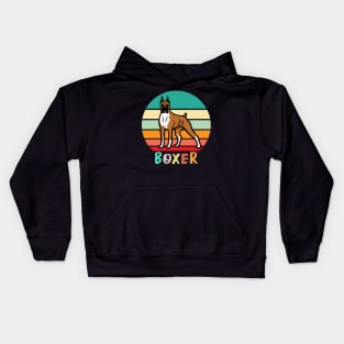 Vintage Retro Boxer Kids Hoodie